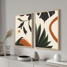 Quadros decorativos para sala Folhas Abstrato