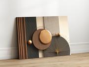 Quadros Decorativos para Sala Quarto Geometrico 3d Arte 90x60 Linha Premium IMpresso nas Laterais