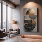 Quadros Decorativos Pedras Empilhadas 130x90 Moderno Luxo Sala Quarto Escritório