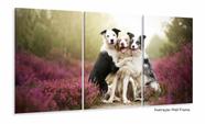 Quadros Decorativos Pet Shop Cachorros 120x60 3 peças tem Tecido Quadros Decorativos Pet Shop Cachorros 120x60 3 peças tem Tecido