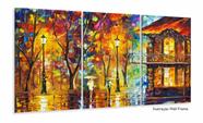 Quadros Decorativos Pintura Abstrato City Sala Quarto 120x60