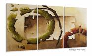 Quadros Decorativos Pintura Abstrato Sala Escritório 120x60 mosaico 3 peças em tecido