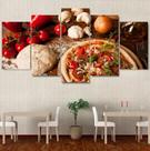 quadros decorativos Pizzaria Mosaico Cor Preto"