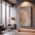 Quadros Decorativos Pluma Clara 130x90 Moderno Luxo Sala Quarto Escritório
