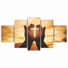 Quadros Decorativos Religioso Mãos ao Senhor Por do Sol Quarto