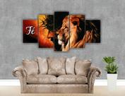 Quadros Decorativos Sala 5 Partes Jesus Cristo E Leao Quadros Decorativos Sala 5 Partes Jesus Cristo E Leao