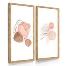 Quadros Decorativos Sala Cozinha Dupla Boho Rosa Abstrato Quadros Decorativos Sala Cozinha Dupla Boho Rosa Abstrato