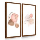 Quadros Decorativos Sala Cozinha Dupla Boho Rosa Abstrato Quadros Decorativos Sala Cozinha Dupla Boho Rosa Abstrato