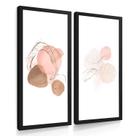 Quadros Decorativos Sala Cozinha Dupla Boho Rosa Abstrato Quadros Decorativos Sala Cozinha Dupla Boho Rosa Abstrato
