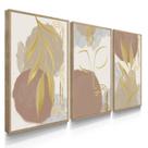 Quadros Decorativos Sala Mulher Linhas Boho Abstrato