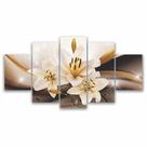 Quadros Decorativos Sala Quarto Flor Lírio Dourado