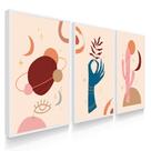 Quadros Decorativos Sala Quarto Trio Artes Abstratas Planeta Cacto Mão Quadros Decorativos Sala Quarto Trio Artes Abstratas Planeta Cacto Mão