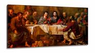 Quadros Decorativos Santa Ceia Catolico Copa Cozinha em Tecido canvas 130x60