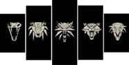 Quadros Decorativos The Witcher 5 Peças