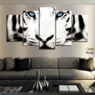 Quadros Decorativos Tigre Branco 63x130em Tecido