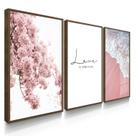 Quadros Decorativos Trio Pink Love Rosa Amor