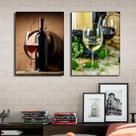Quadros Decorativos Vinhos Uva 2 peças - 30x40cm
