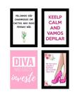 Quadros Depilação Estética Decoração Salão 4 Peças 20x28cm Quadros Depilação Estética Decoração Salão 4 Peças 20x28cm
