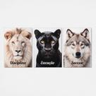 Quadros Disciplina Execução Sucesso Pantera 3 Peças 28x40cm