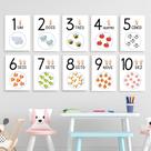 Quadros Escola Números 1 A 10 Pedagogicos Educativos 21x15cm