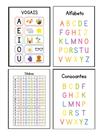 Quadros Escola Português Alfabeto Vogais Kit 4 Peças 20x28cm