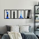 Quadros Espelhados Monumentos Azul