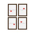 Quadros Frases Fé e Família Moldura Marrom 33x43cm Kit 4un Quadros Frases Fé e Família Moldura Marrom 33x43cm Kit 4un