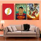 Quadros Geek Placas decorativas DC /3 placas Flash, Superman, Batman/21x29,7cm