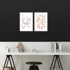 Quadros Love Rosé Espelhado Moldura Branca 20x30 Quadros Love Rosé Espelhado Moldura Branca 20x30