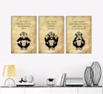 Quadros Macacos Sábios Rústico 20x30cm Kit 3 Peças Decorativo Sala Quarto Quadros Macacos Sábios Rústico 20x30cm Kit 3 Peças Decorativo Sala Quarto