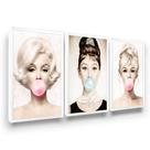 Quadros Marilyn Monroe Audre Hepburn Brigitte Moldura