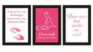 Quadros Massagista Estética Decoração Clínica Rosa 3 Peças Quadros Massagista Estética Decoração Clínica Rosa 3 Peças