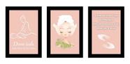 Quadros Massagista Estética Decoração Clínica Rose 3 Peças Quadros Massagista Estética Decoração Clínica Rose 3 Peças
