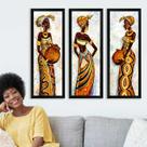 Quadros Mulheres AFRICANAS - Trio 1 - Quadro Novo