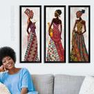 Quadros Mulheres AFRICANAS - Trio 4 - Quadro Novo Quadros Mulheres AFRICANAS - Trio 4 - Quadro Novo