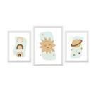 Quadros para quarto Infantil Bebê com Moldura Astronauta Oração Maternidade Quarto Decoração Ursinhos Anjos