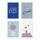 Quadros para Quarto Menino Principe Kit 4un Moldura Branca Quadros para Quarto Menino Principe Kit 4un Moldura Branca