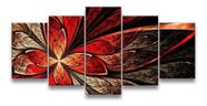 Quadros Para Sala Mandala Flor Vermelha"