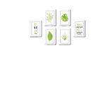 Quadros Placas Mdf 6mm Sala Cozinha Plantas 6un 29x20