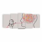 Quadros Psicologia Mente Decorativo Clinica 155x65 NE13C5MM