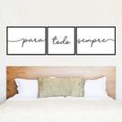 Quadros Quarto Casal Para Todo Sempre Kit 3 Peças 20x28cm