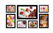 Quadros Sorvete Decoração Sorveteria Mosaico Painel 7 Peças