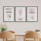 Quadros Sorvete Love Picolé Decorativos Kit 3 Peças 20x28cm Quadros Sorvete Love Picolé Decorativos Kit 3 Peças 20x28cm
