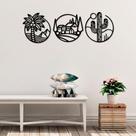 Quadros Trio Decorativo Natureza Vila Cactos