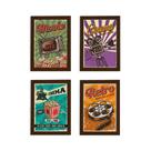 Quadros Vintage Cinema Moldura Marrom 22x32cm Kit 4un