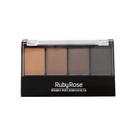 Quarteto de Sombras para Sobrancelhas Ruby Rose HBF572 1 Unidade