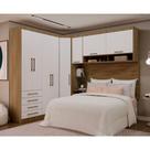 Quarto 8 Portas 5 Gavetas Cabeceira Cs Paris Luciane Móveis Avelã Pf-branco Pf