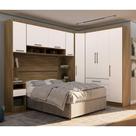 Quarto 8 Portas 6 Gavetas Cabeceira Cs Paris Luciane Móveis Avelã Pf-branco Pf