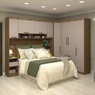 Quarto 8 Portas 6 Gavetas Cabeceira Qn Paris Luciane Móveis Avelã Pf-cinammon Pf