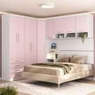 Quarto 9 Portas 5 Gavetas Cab Cs Alpes Master Luciane Móveis Branco Pf-rosa Pf